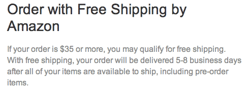 Amazon Shipping update