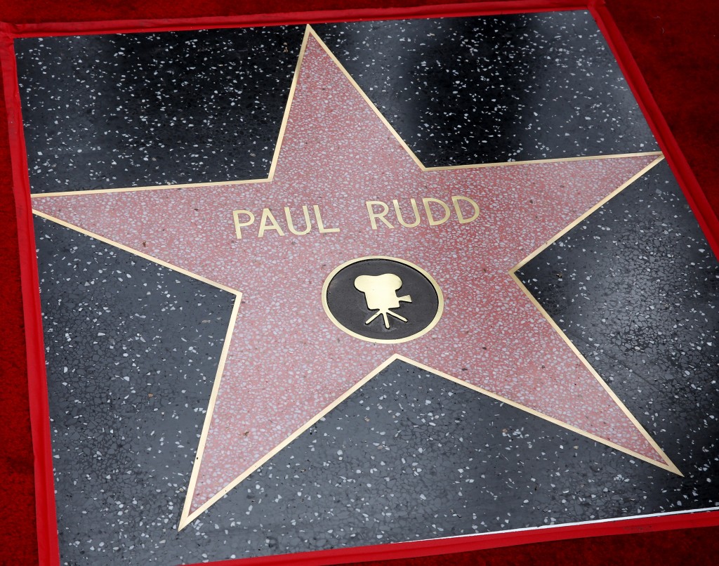 HOLLYWOOD, CA - JULY 01: Actor Paul Rudd honored with a Star on The Hollywood Walk of Fame on July 1, 2015 in Hollywood, California.  (Photo by Jesse Grant/Getty Images for Disney) *** Local Caption *** Paul Rudd