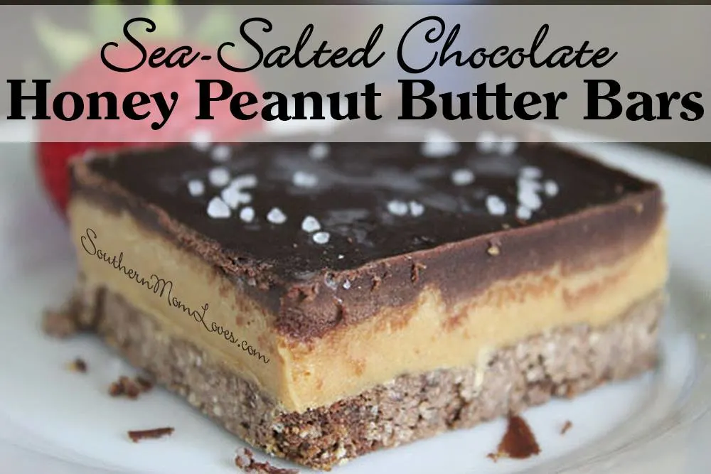 Sea-Salted Chocolate Honey Peanut Butter Bars #12daysof