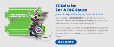 Chuck E. Cheese Fundraising