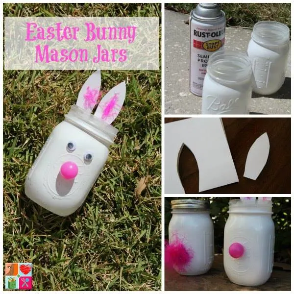 Easter Bunny Mason Jars #12daysof