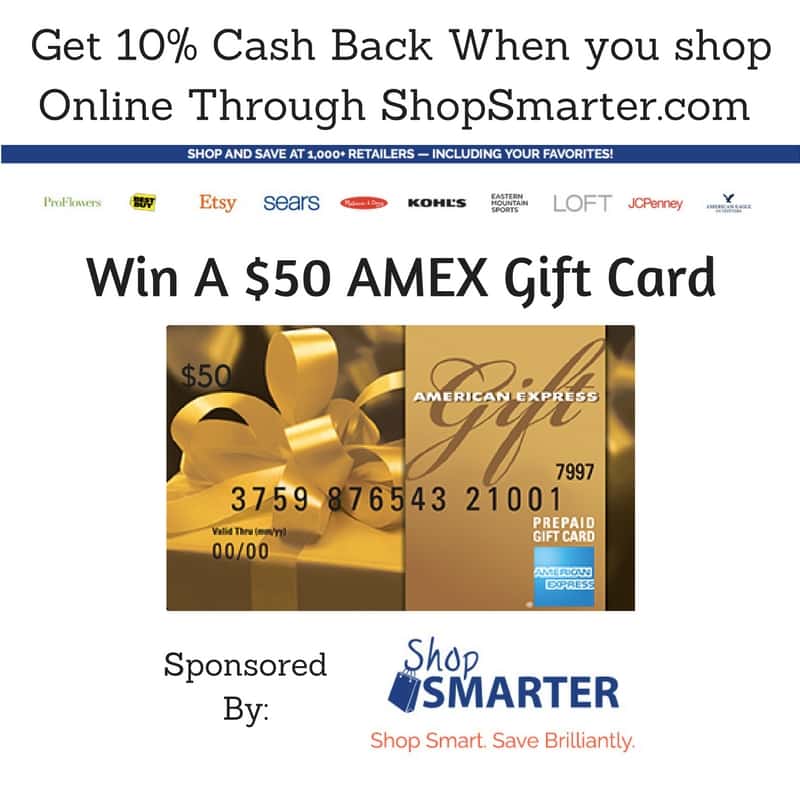 Enter to win a $50 AMEX Gift Card from #ShopSmarter | ThisNThatwithOlivia.com