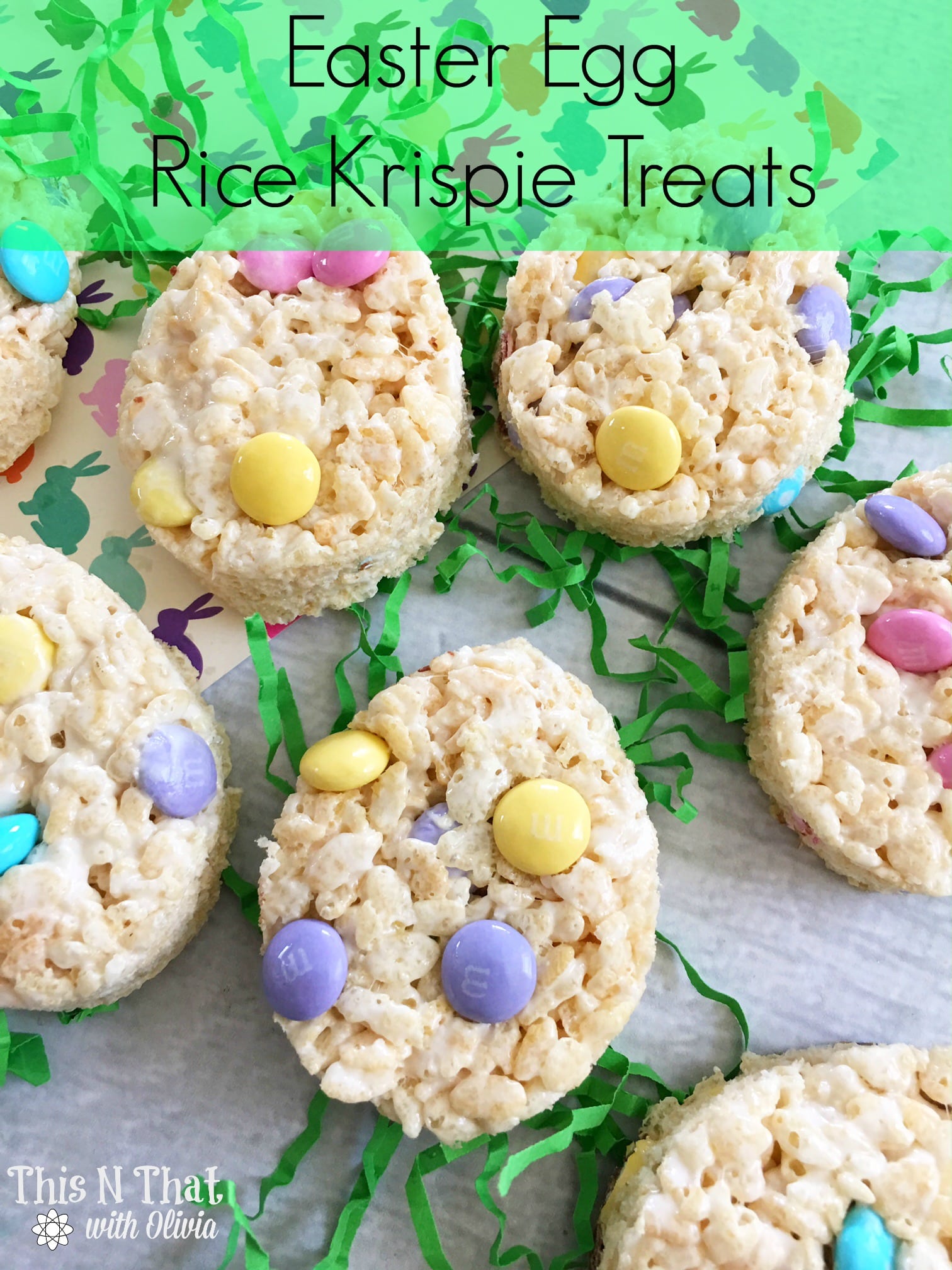 Easter Egg Rice Krispie Treats! | ThisNThatwithOlivia.com