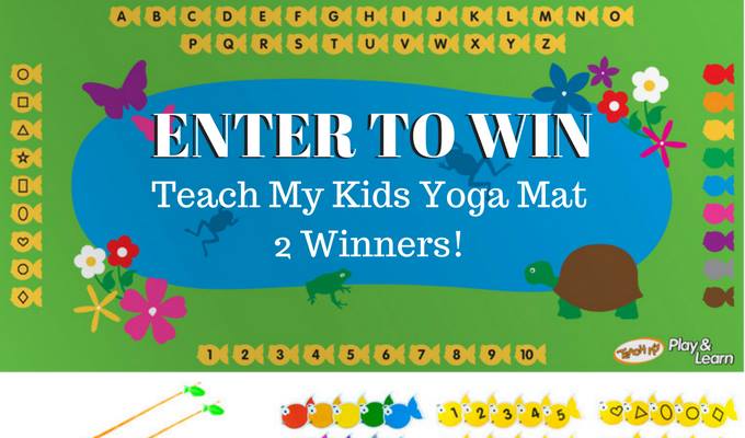 GIVEAWAY - Teach My Fish and Learn Yoga Mat 2 winners! @teachmy #yogaforkids #2017Spring