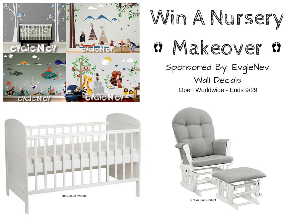 Win a Nursery Makeover from EvgieNev Wall Decals! Ends 9/29 @evgie #WallDecals #baby