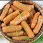Honey and Brown Sugar Glazed Crockpot Carrots