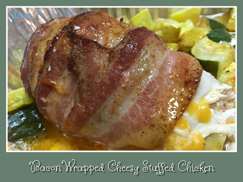 Bacon Wrapped Cheesy Stuffed Chicken #EasyDinners