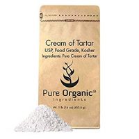 Cream of Tartar (1 lb.) by Pure Organic Ingredients, Eco-Friendly Packaging, All-Natural, Non-GMO, Kosher, for Baking, Cleaning, DIY Bathbombs, More