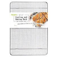 Stainless Steel Wire Cooling Rack, Cookie Cooling Rack, Baking Rack, Grid Design, Size 12" x 17" Dishwasher Safe Wire Rack. Fits Half Sheet Cookie Pan Oven Safe Rack
