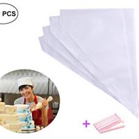 Piping Bags 16-Inch 100 Pack Pastry Bag Icing Bags Frosting Bags Cake Decorating Bags Disposable Icing Bags Pastry Disposable Bag Disposable Piping Bags for Cake Cupcake Cookie Decorating (white)