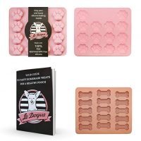 2-Pack Food Grade Silicone Dog Paw and Bone Molds With Recipe Booklet
