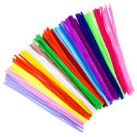 Bememo 200 Pieces Pipe Cleaners Chenille Stems 6 mm x 12 Inch for Diy Art Craft, Assorted Colors