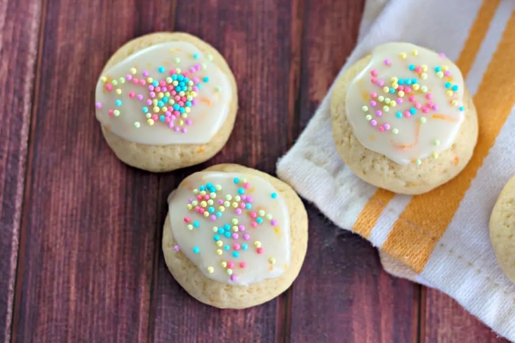 Orange Zest Sprinkle Cookies with Homemade Icing!
