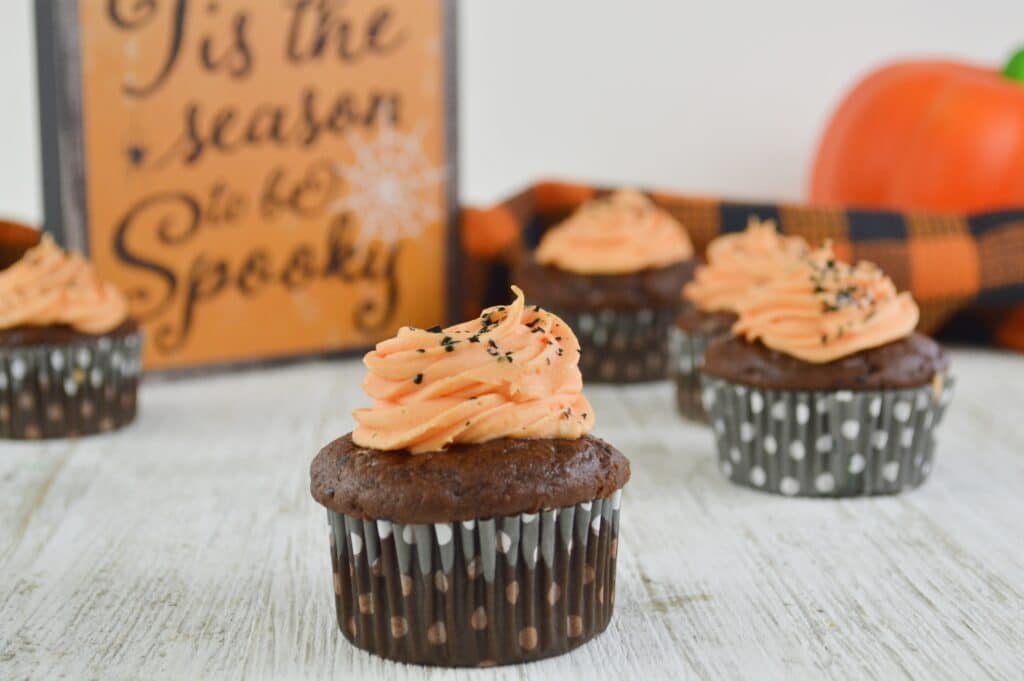 Chocolate Pumpkin Cupcakes
