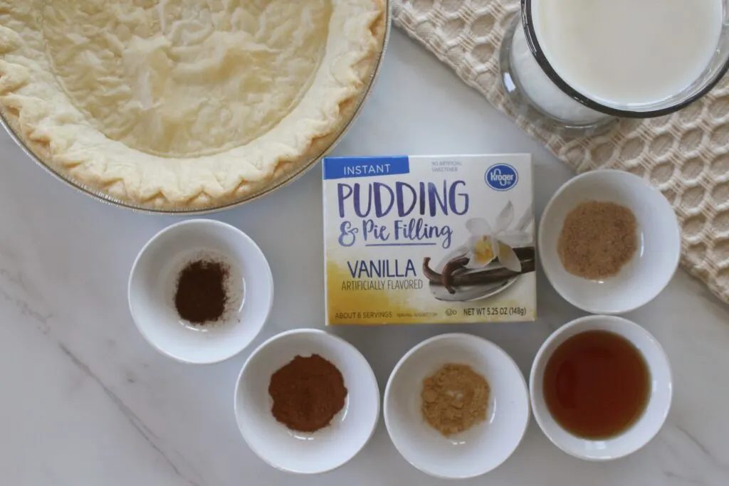 Ingredients needed for Gingerbread Cream Pie